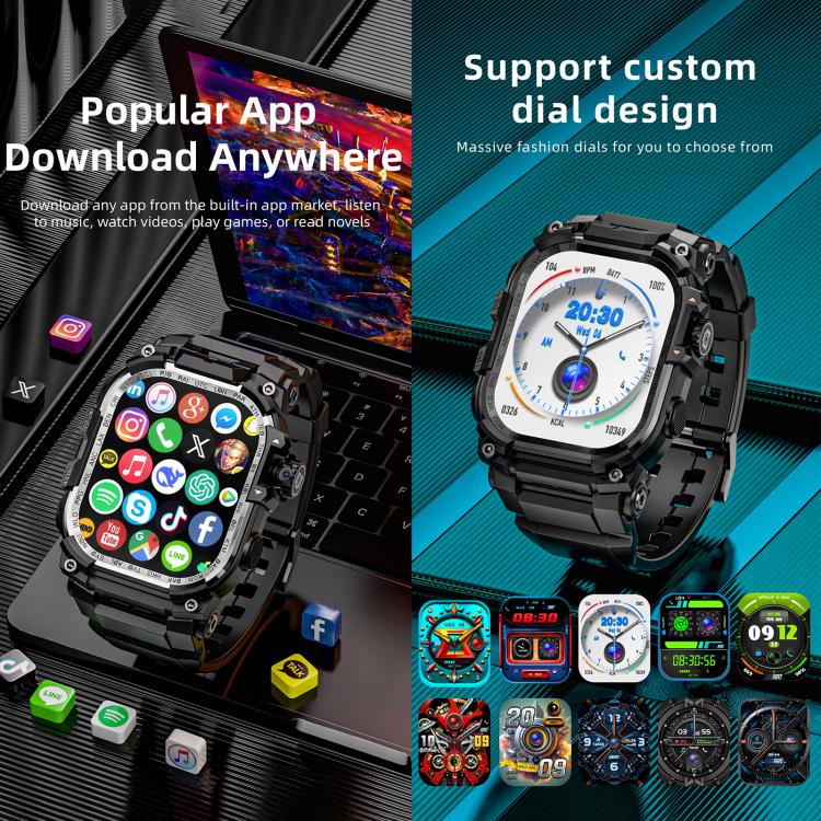 LOKMAT APPLLP 7 Max 4G Smart Watch, 1.58 inch SC8541E Quad Core, 3GB+32GB, Android 8.1, Video Call , Heart Rate