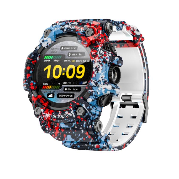 LOKMAT ATTACK T Rugged Smart Watch, 1.32 inch, BT Call, SOS, Pedometer, Sleep Tracking, Heart Rate, Blood Pressure, Blood Oxygen