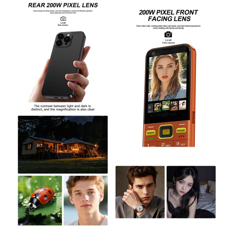 A001 / 16MP, 2GB+16GB, 2.8 inch Android 8.1 MTK6737 Quad Core, Network: 4G, Dual SIM