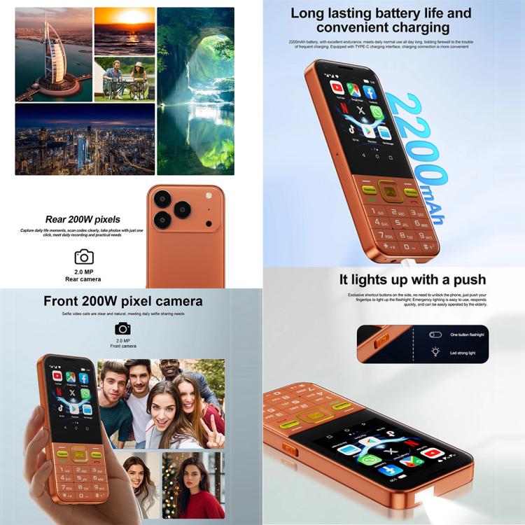 A001 / 17MP, 2GB+16GB, 2.8 inch Android 8.1 MTK6737 Quad Core, Network: 4G, Dual SIM