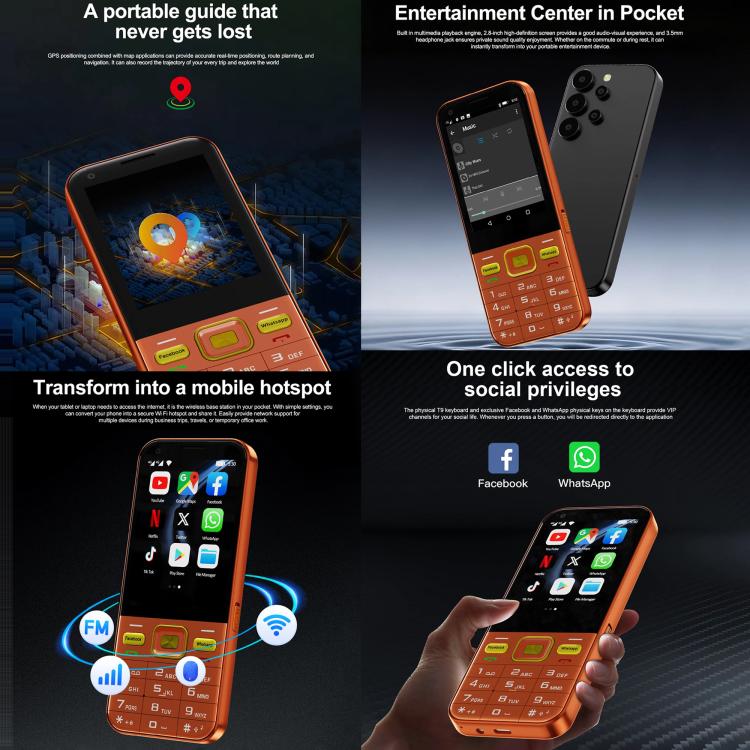 A001 / 25MP, 2GB+16GB, 2.8 inch Android 8.1 MTK6737 Quad Core, Network: 4G, Dual SIM