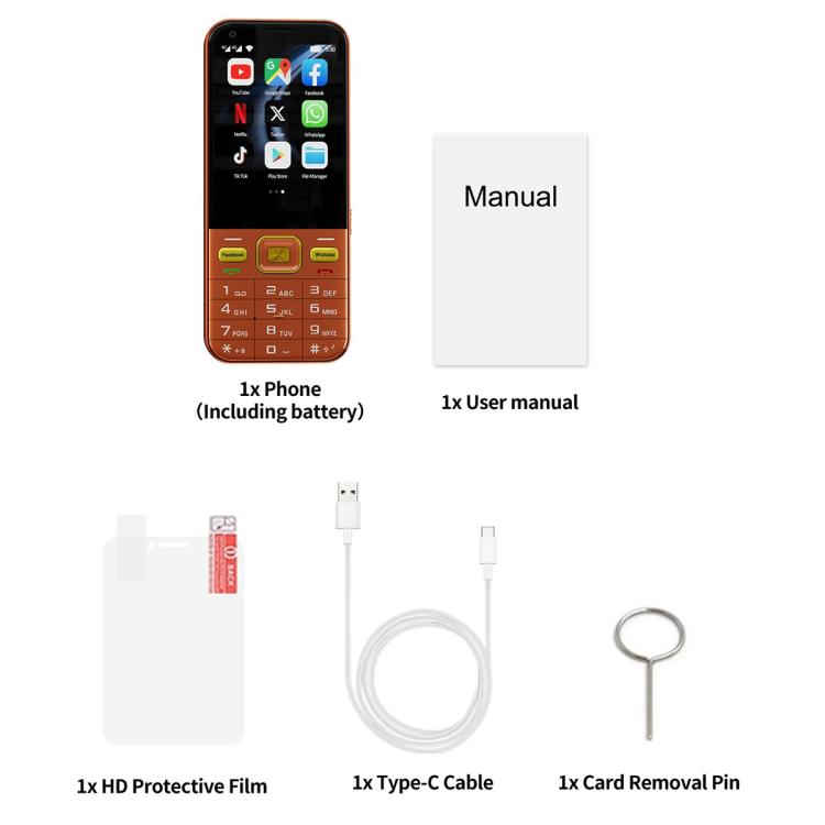 A001 / 25MP, 2GB+16GB, 2.8 inch Android 8.1 MTK6737 Quad Core, Network: 4G, Dual SIM