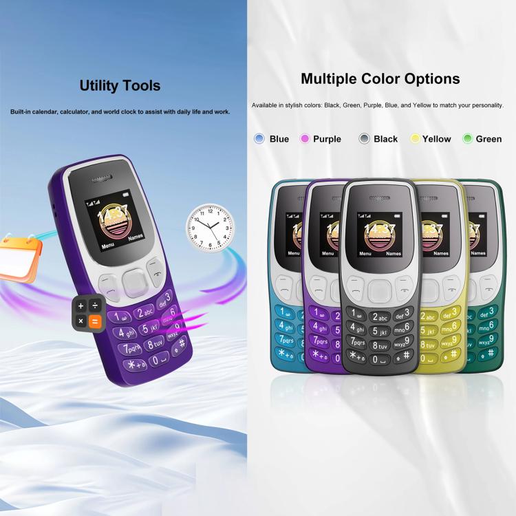 BM80 2G Mini Mobile Phone, 0.85 inch Hands Free Bluetooth Dialer Headphone, Voice Change, MP3 Music, Dual SIM, Network: 2G