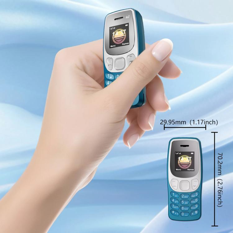 BM80 4G Mini Mobile Phone, 0.85 inch Hands Free Bluetooth Dialer Headphone, MP3 Music, Dual SIM, Network: 4G