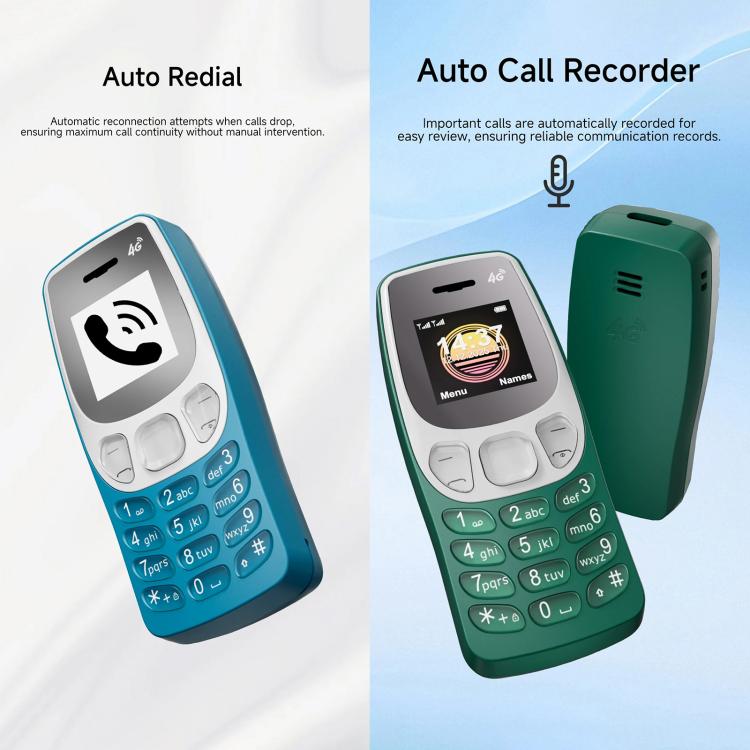 BM80 4G Mini Mobile Phone, 0.85 inch Hands Free Bluetooth Dialer Headphone, MP3 Music, Dual SIM, Network: 4G