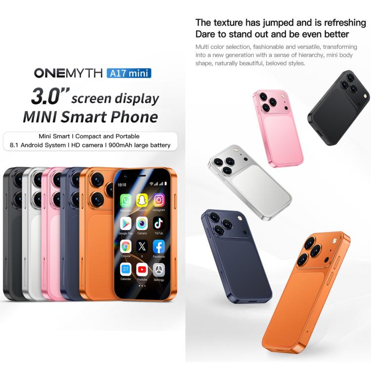 A17 mini, 2GB+16GB, 3.0 inch Android 8.1 MTK6580 Quad Core, Network: 3G, Dual SIM