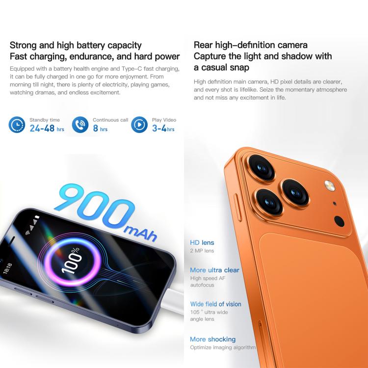 A17 mini, 2GB+16GB, 3.0 inch Android 8.1 MTK6580 Quad Core, Network: 3G, Dual SIM