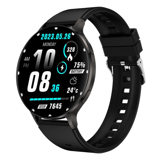 QS07 1.75 inch AMOLED Round Screen Smart Watch, Support Health Monitoring, Black Silicone Strap, Silver Silicone Strap, Gold Silicone Strap, Black Leather Strap, Silver Leather Strap, Gold Leather Strap, Black Bamboo Strap, Silver Bamboo Strap         ...
