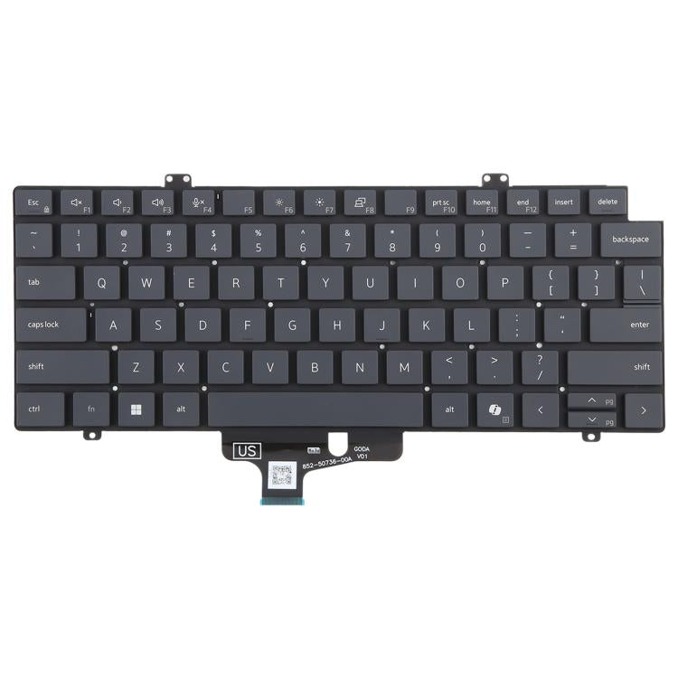For Dell Pro 14 Plus PB14250 14255 Pro Max 14 Series US Version Laptop Keyboard, For Dell Pro 14 Plus PB14250(Grey)