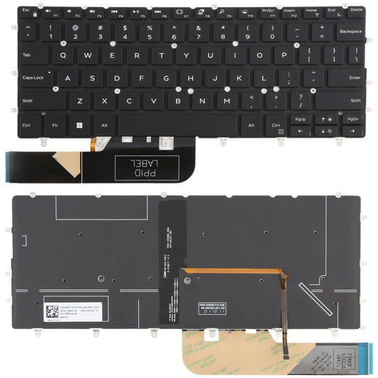 For Dell XPS 13 7390 9370 9380 P82G US Version Backlit Laptop Keyboard, For Dell XPS 13 7390(Black)