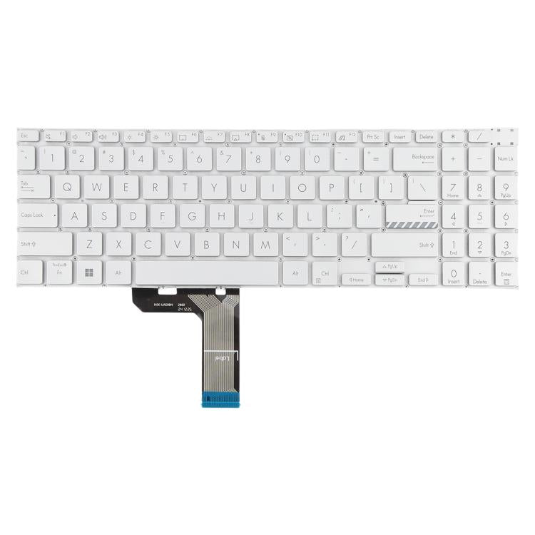 For ASUS Vivobook Pro 16 K6502 K6602 ZC ZE US Version Backlit Laptop Keyboard, For ASUS Vivobook Pro 16(Silver)