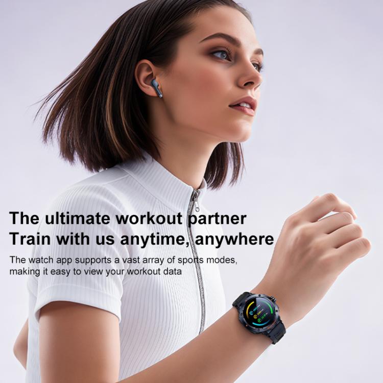 Yesido IO50 Smart Watch with TWS Earbuds, 2-in-1 Bluetooth-Compatible Smartwatch with Charging Box, 1.46 inch HD Display, NFC