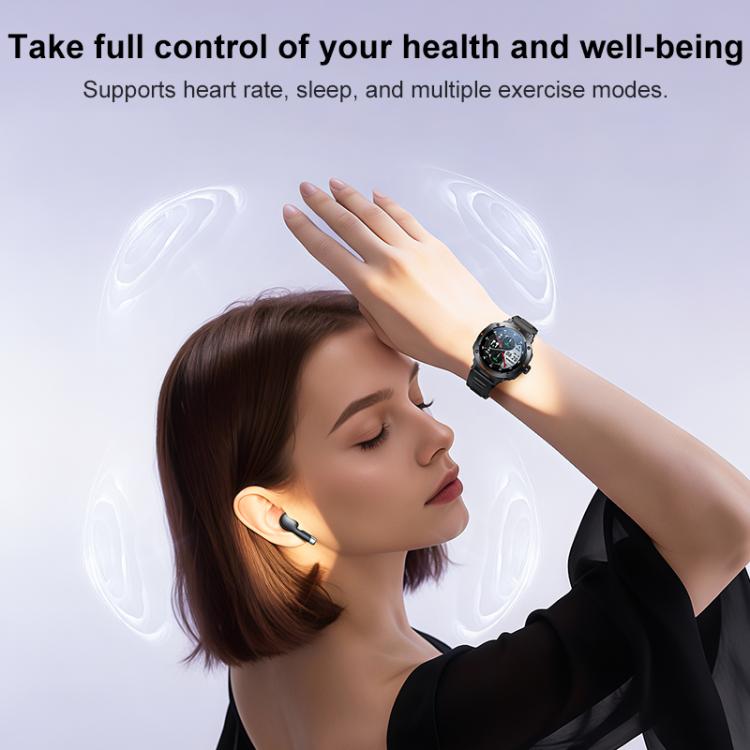 Yesido IO50 Smart Watch with TWS Earbuds, 2-in-1 Bluetooth-Compatible Smartwatch with Charging Box, 1.46 inch HD Display, NFC