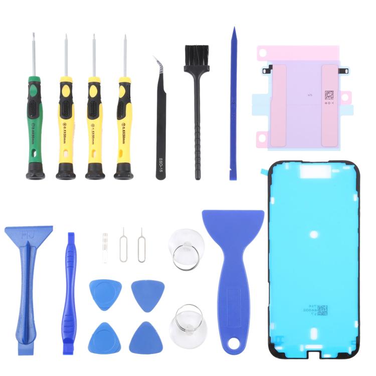 JIAFA JF-8182 21 in 1 Battery Adhesive + Waterproof Adhesive + Repair Tool Set, For iPhone 17 Pro Max, For iPhone 17 Pro, For iPhone 17, For iPhone Air, For iPhone 16 Pro Max, For iPhone 16 Pro, For iPhone 16 Plus, For iPhone 16