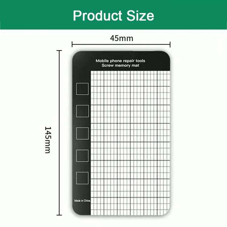 10pcs Anti-Loss Magnetic Screw Mat, 14.5 x 4.5cm, 17.9 x 6.5cm
