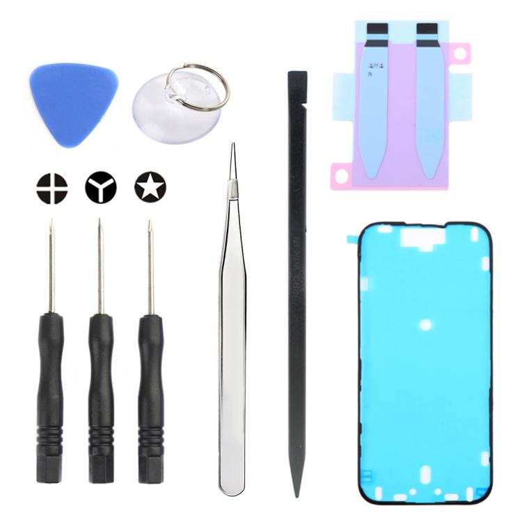 JIAFA JF-8162 9 in 1 Battery Adhesive + Waterproof Adhesive + Repair Tool Set, For iPhone 17 Pro Max, For iPhone 17 Pro, For iPhone 17, For iPhone Air, For iPhone 16 Pro Max, For iPhone 16 Pro, For iPhone 16 Plus, For iPhone 16