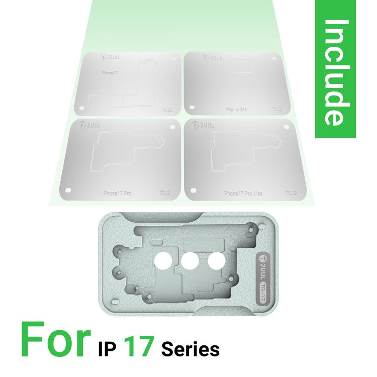 2uul BH40 Middle Layer BGA Reballing Stencil Platform Set for iPhone 17 Series, 2uul BH40