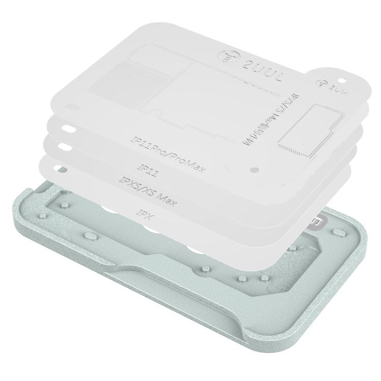 2uul BH41 Middle Layer BGA Reballing Stencil Platform Set for iPhone X-11 Series, 2uul BH41