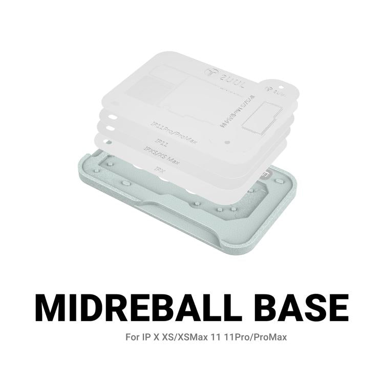 2uul BH41 Middle Layer BGA Reballing Stencil Platform Set for iPhone X-11 Series, 2uul BH41