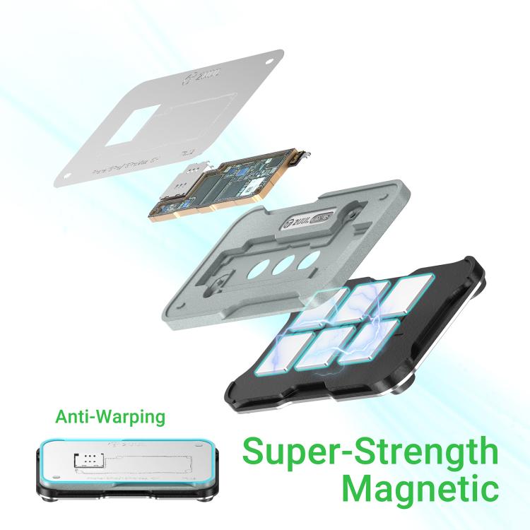 2uul BH41 Middle Layer BGA Reballing Stencil Platform Set for iPhone X-11 Series, 2uul BH41