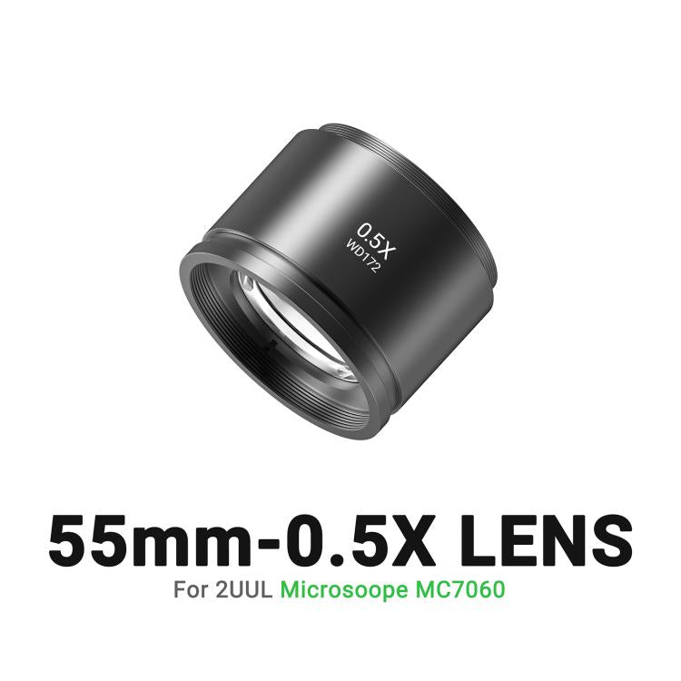2uul MS05 55MM WD172 0.5X Lens for 2uul MC7060 Microscope, 2uul MS05