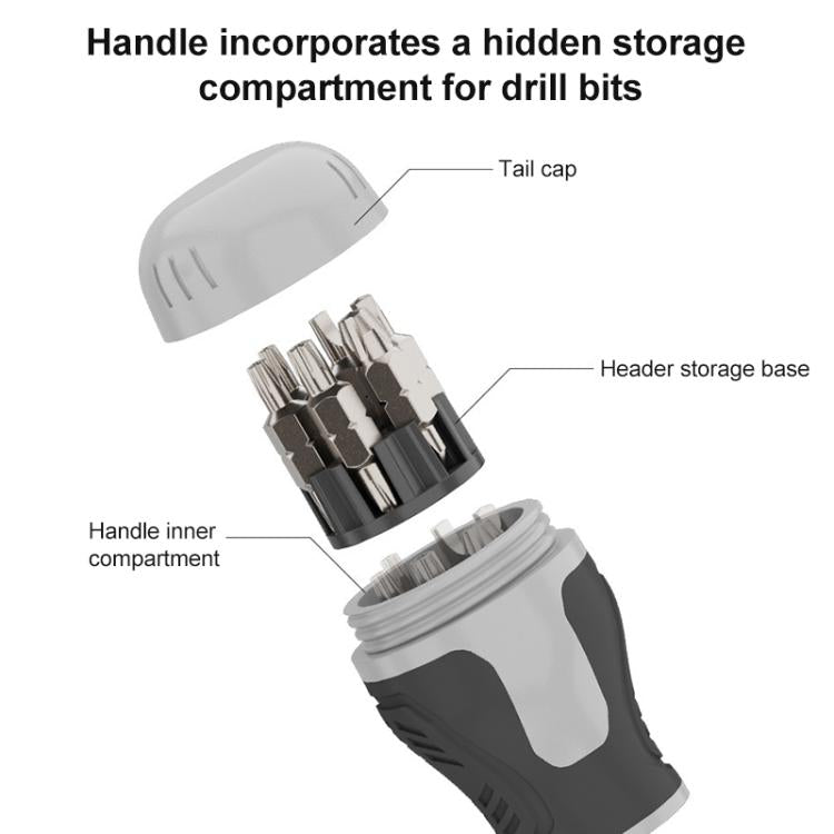 15 in 1 Mini Manual Ratchet Screwdriver Set, 15 in 1