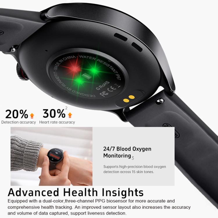 GR2 1.46 inch Ultra-HD Screen BT Calling Smart Watch, Support Health Monitoring