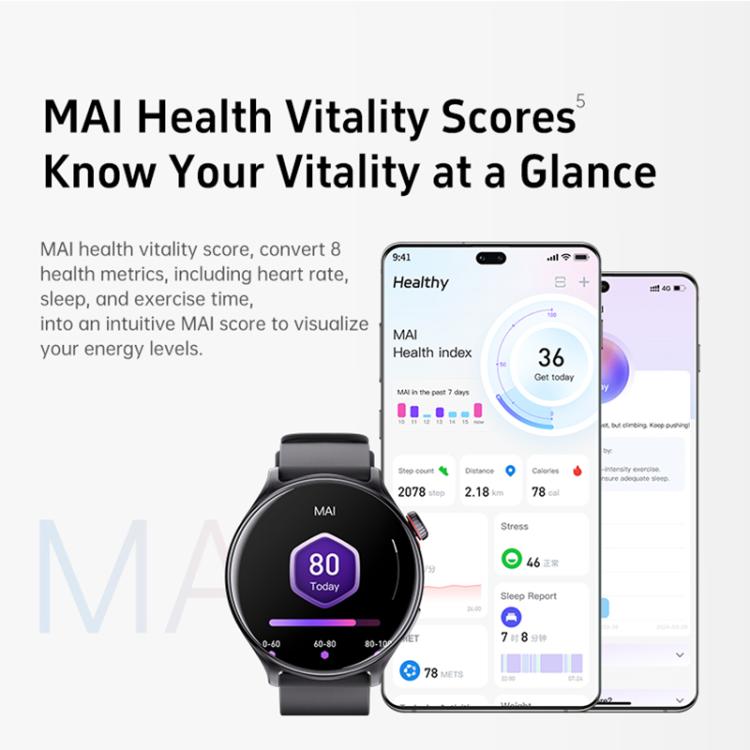 GR2 1.46 inch Ultra-HD Screen BT Calling Smart Watch, Support Health Monitoring