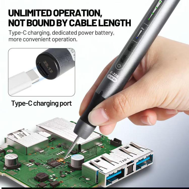 Kaisi 329 Multifunction Charging Polish Pen with 9pcs Grinding Heads, Kaisi 329