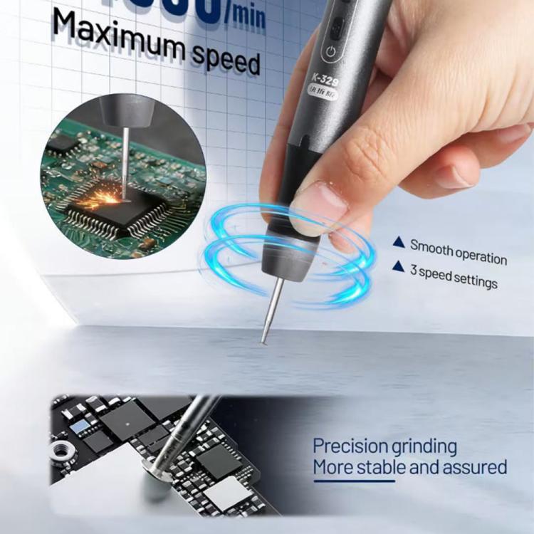 Kaisi 329 Multifunction Charging Polish Pen with 9pcs Grinding Heads, Kaisi 329