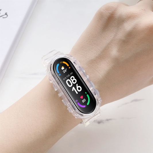 For Xiaomi Mi Band 5 / 4 Universal Silicone Transparent Replacement Strap Watchband
