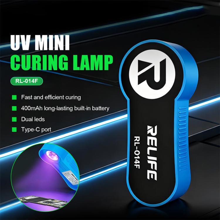 RELIFE RL-014F Rechargeable 395nm Dual LEDs Band Mini UV Curing Lamp