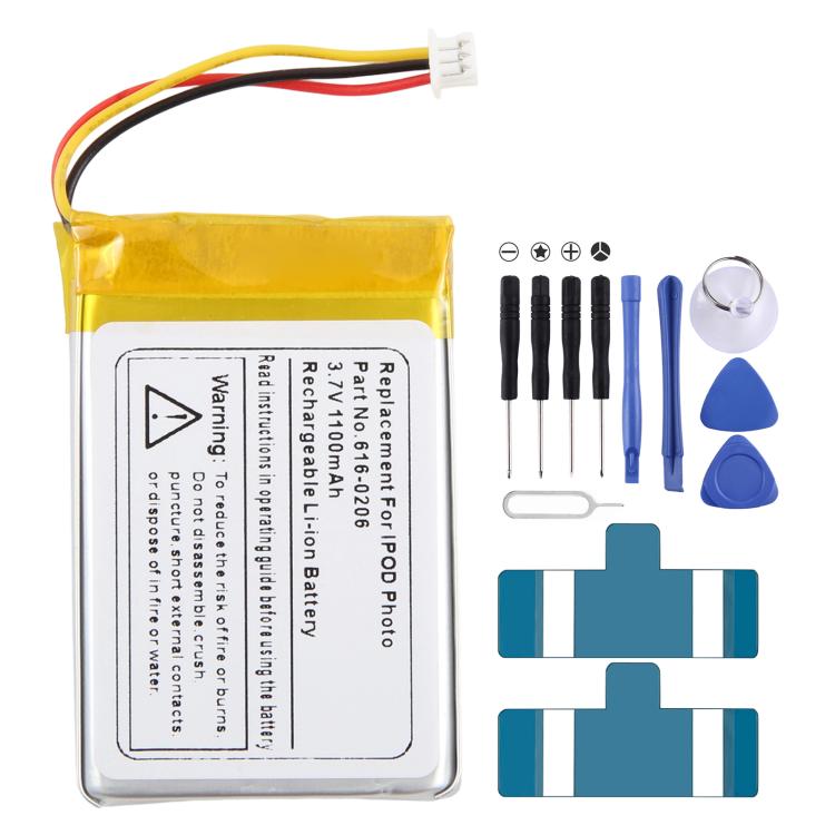 Battery, For iPod Touch 5th Gen A1421 1030mAh 616-0621, For iPod Touch 4th Gen 930mAh 3.7V 616-0552, For iPod nano 4 A1285 350mAh 616-0406, For iPod 4th Gen, For iPod 4th/Photo/U2 A1059/A1099 1100mAh 616-0206