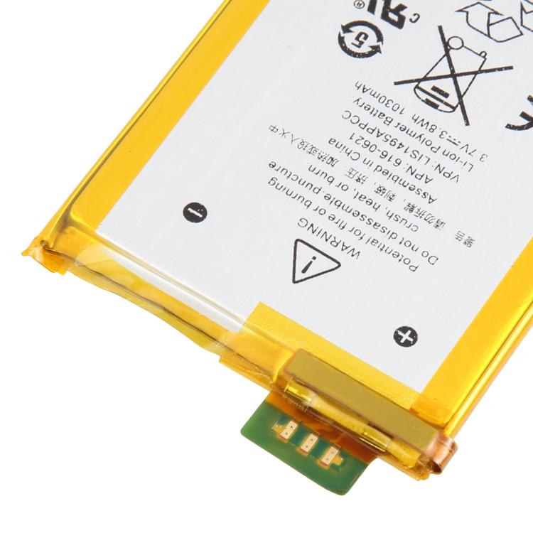 Battery, For iPod Touch 5th Gen A1421 1030mAh 616-0621, For iPod Touch 4th Gen 930mAh 3.7V 616-0552, For iPod nano 4 A1285 350mAh 616-0406, For iPod 4th Gen, For iPod 4th/Photo/U2 A1059/A1099 1100mAh 616-0206
