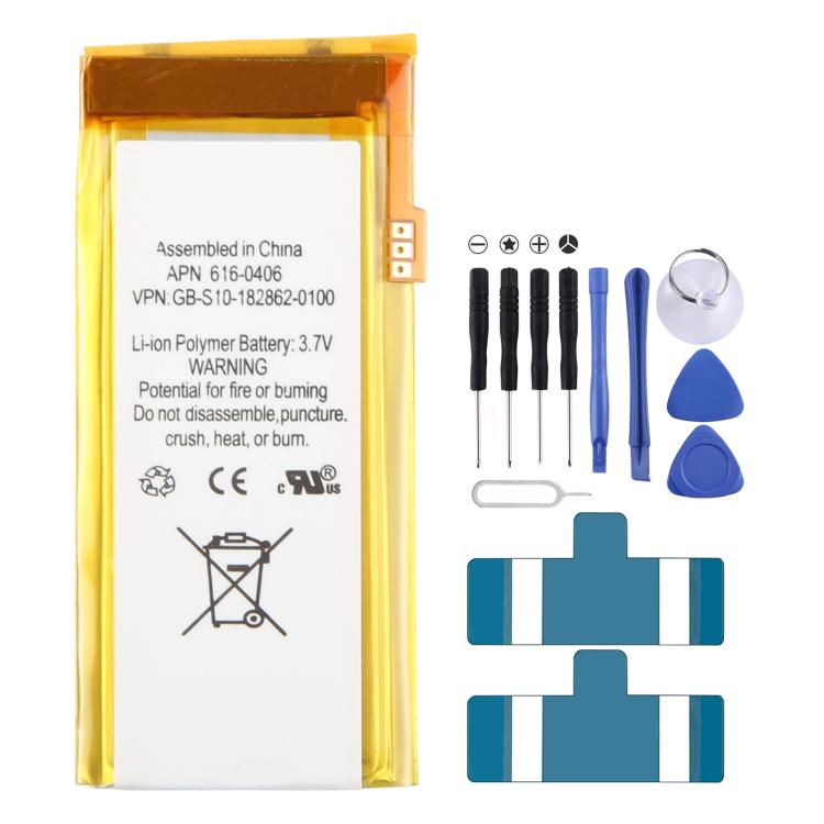 Battery, For iPod Touch 5th Gen A1421 1030mAh 616-0621, For iPod Touch 4th Gen 930mAh 3.7V 616-0552, For iPod nano 4 A1285 350mAh 616-0406, For iPod 4th Gen, For iPod 4th/Photo/U2 A1059/A1099 1100mAh 616-0206