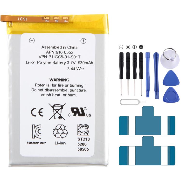 Battery, For iPod Touch 5th Gen A1421 1030mAh 616-0621, For iPod Touch 4th Gen 930mAh 3.7V 616-0552, For iPod nano 4 A1285 350mAh 616-0406, For iPod 4th Gen, For iPod 4th/Photo/U2 A1059/A1099 1100mAh 616-0206