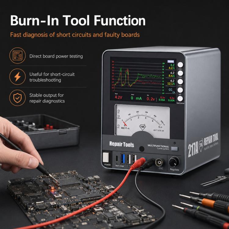 TBK 217A 30V / 5A 3-Channel Storage Curved DC Regulated Power Supply with Hyperbola Display, US Plug, UK Plug, EU Plug, AU Plug