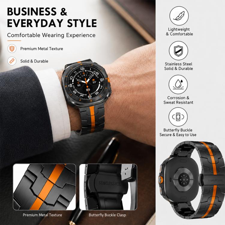 5 Pack xDfind Butterfly Buckle Stainless Steel Watch Band, For Galaxy Watch Ultra2 2026 / 2025 / 1 2024, For Galaxy Watch9 / 8 / 8 Classic