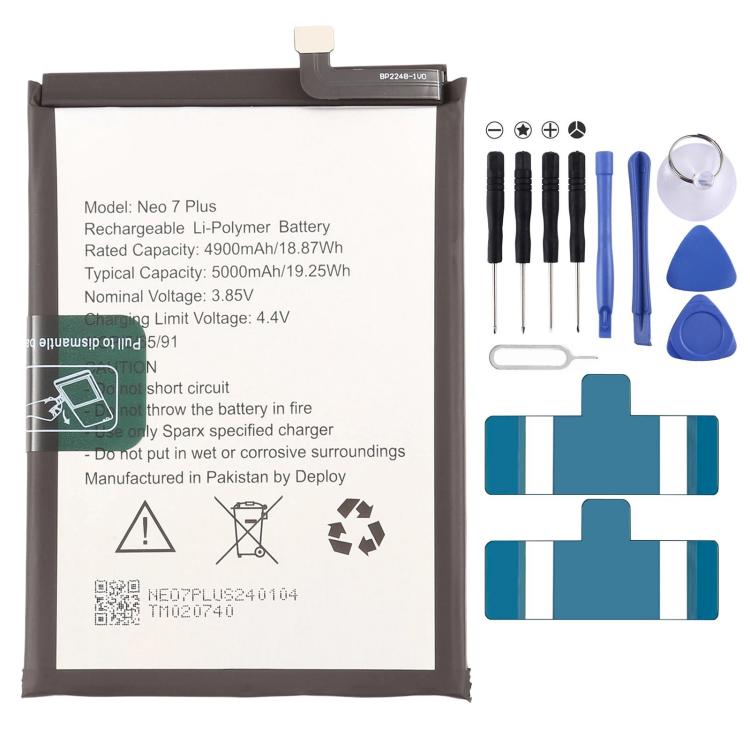 Battery, For Sparx Neo 7 Plus 5000mAh, For Sparx Neo 8i 5000mAh, For Sparx Neo 7 Ultra 8GB 5000mAh, For Sparx Neo 8 Lite 2024 5000mAh, For Sparx Neo 11 2023 5000mAh, For Sparx Neo 8 Pro 5000mAh, For Sparx Neo 8 Plus 5000mAh, For Sparx Neo 5 Plus 5000mA...