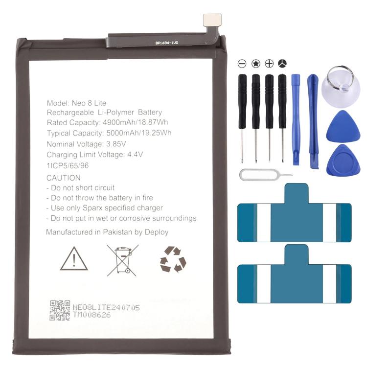Battery, For Sparx Neo 7 Plus 5000mAh, For Sparx Neo 8i 5000mAh, For Sparx Neo 7 Ultra 8GB 5000mAh, For Sparx Neo 8 Lite 2024 5000mAh, For Sparx Neo 11 2023 5000mAh, For Sparx Neo 8 Pro 5000mAh, For Sparx Neo 8 Plus 5000mAh, For Sparx Neo 5 Plus 5000mA...