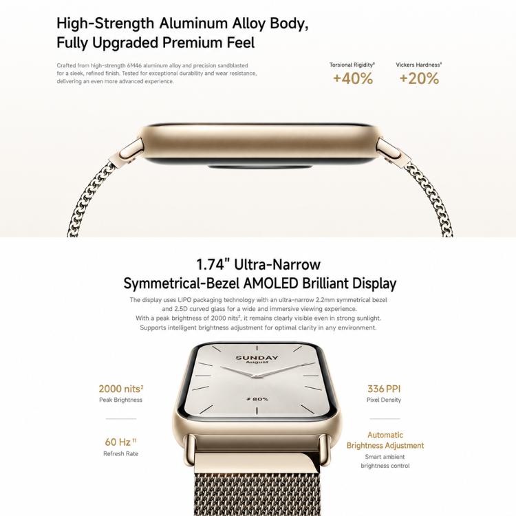 Original Xiaomi Smart Band 10 Pro, 1.74 inch AMOLED Screen 5ATM Waterproof Smart Watch, Support Blood Oxygen / Heart Rate Monitor, Smart Band 10 Pro Ceramic White, Smart Band 10 Pro Cheese White, Smart Band 10 Pro Coral Orange, Smart Band 10 Pro Pink  ...