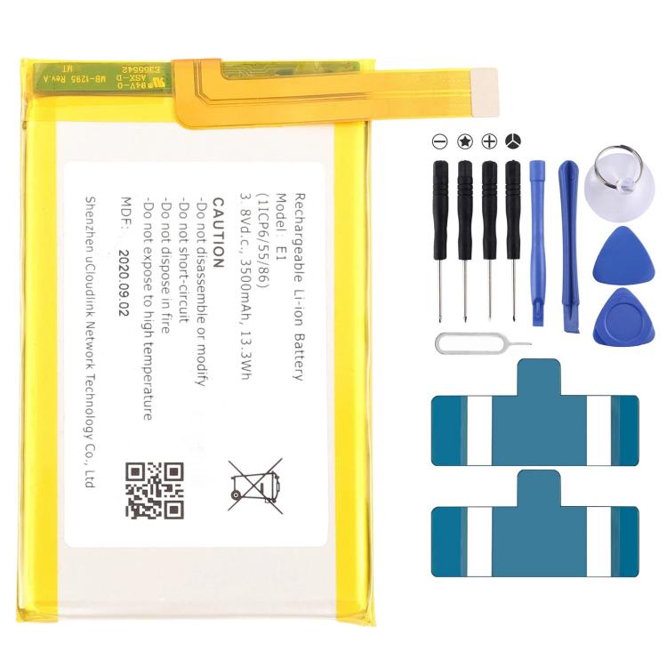 Portable 4G WiFi Router Battery, For GlocalMe E1 / GLMU18A02 3500mAh