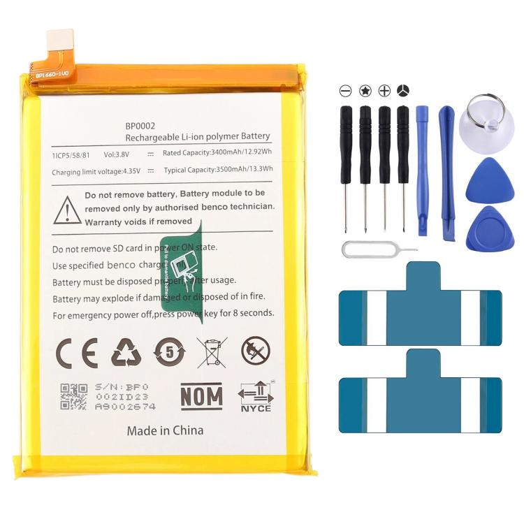 Battery, For Benco 3400mAh BP0002