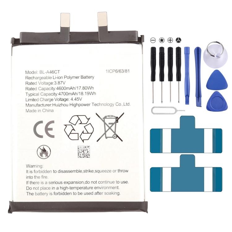 For General Mobile GM 20 Pro / GM 9 Pro 4700mAh BL-A46CT Battery, For General Mobile GM 20 Pro / GM 9 Pro 4700mAh