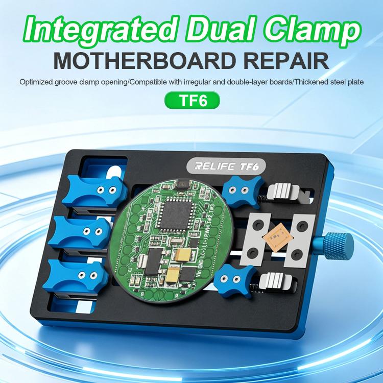 RELIFE TF6 Integrated Dual-Clamp Repair Fixture Compatible with Dual-Layer / Non-Standard Motherboards