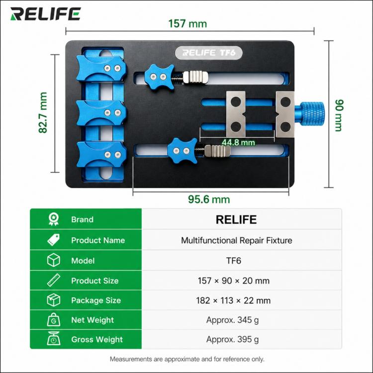 RELIFE TF6 Integrated Dual-Clamp Repair Fixture Compatible with Dual-Layer / Non-Standard Motherboards