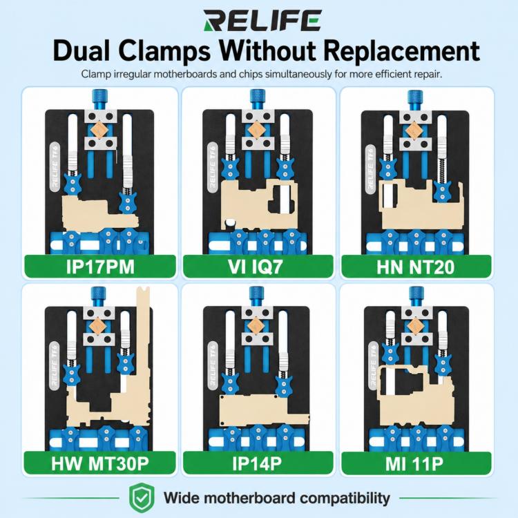 RELIFE TF6 Integrated Dual-Clamp Repair Fixture Compatible with Dual-Layer / Non-Standard Motherboards