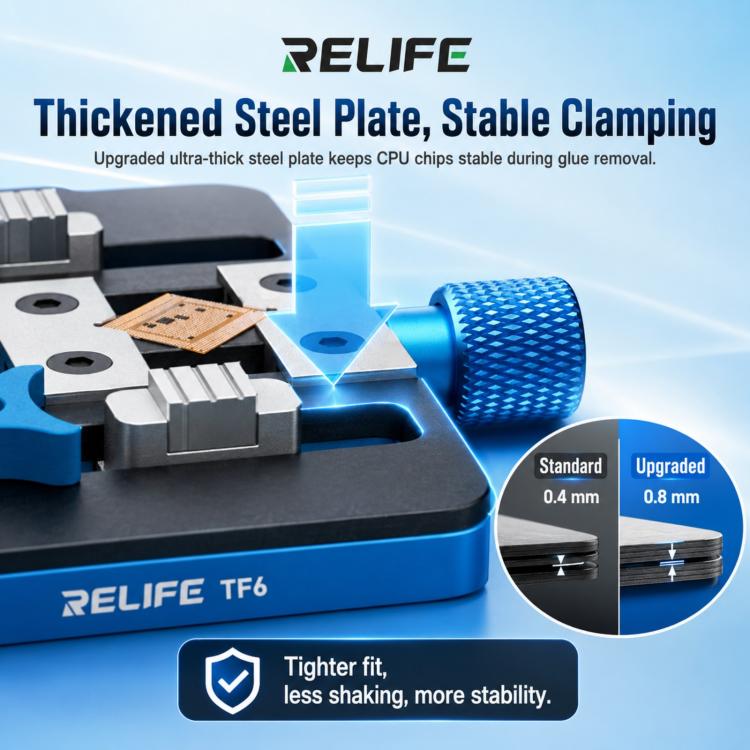 RELIFE TF6 Integrated Dual-Clamp Repair Fixture Compatible with Dual-Layer / Non-Standard Motherboards