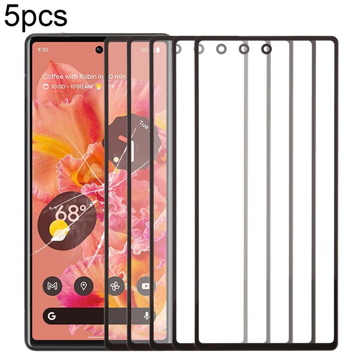 5pcs Front Screen Outer Glass Lens with OCA Optically Clear Adhesive, For Google Pixel 10 Pro XL, For Google Pixel 10 Pro, For Google Pixel 10, For Google Pixel 9a, For Google Pixel 9 Pro XL, For Google Pixel 9 Pro, For Google Pixel 9, For Google Pixel...