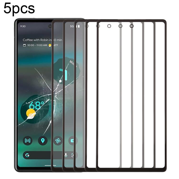 5pcs Front Screen Outer Glass Lens with OCA Optically Clear Adhesive, For Google Pixel 10 Pro XL, For Google Pixel 10 Pro, For Google Pixel 10, For Google Pixel 9a, For Google Pixel 9 Pro XL, For Google Pixel 9 Pro, For Google Pixel 9, For Google Pixel...